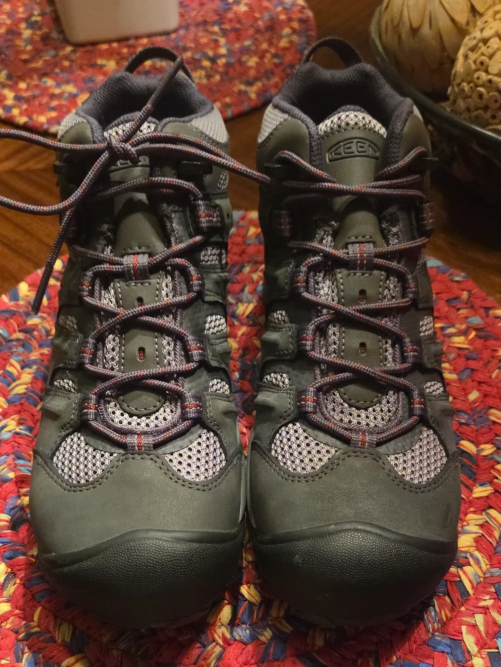 KEEN Black and Gray Men's Waterproof Steel Toe Trail Shoes